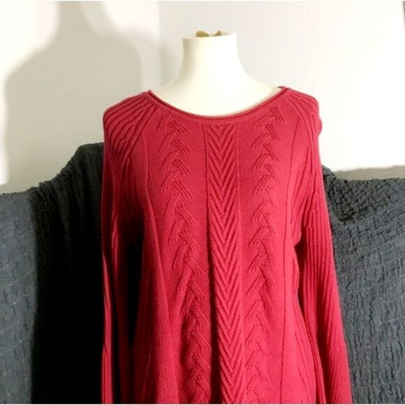 Michael Stars NWT Enjoy! Red Knit Sweater Size L - Picture 5 of 12